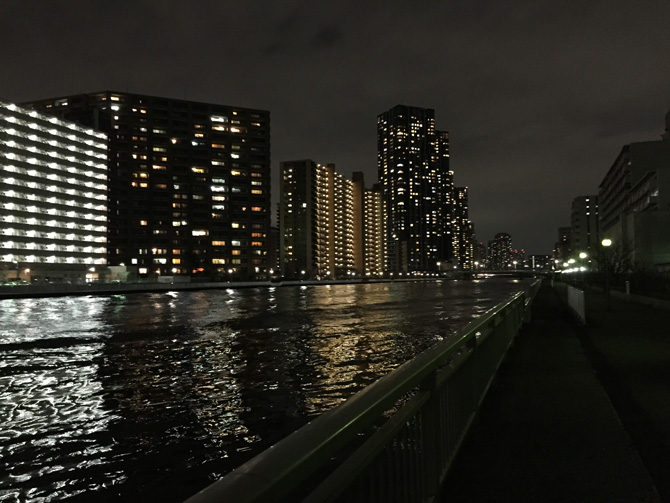 豊洲運河夜