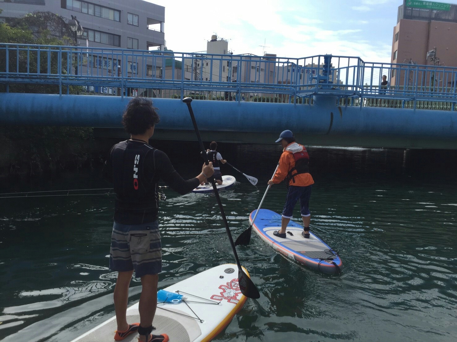 SUPみんなで漕ぎ出した