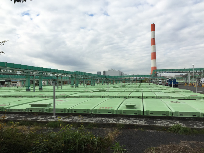 第一沈殿池広大な面積