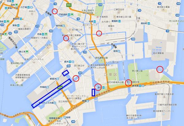 江東区の水門位置