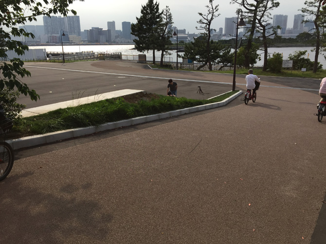 新スロープへのスペース