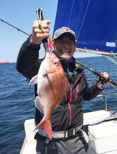 マツキ、初タイラバのタイ