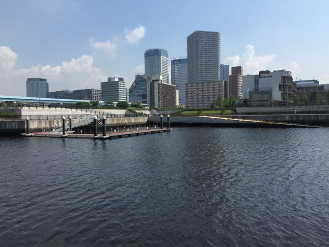 豊洲五丁目スロープ、豊洲ぐるり公園乗船場全景