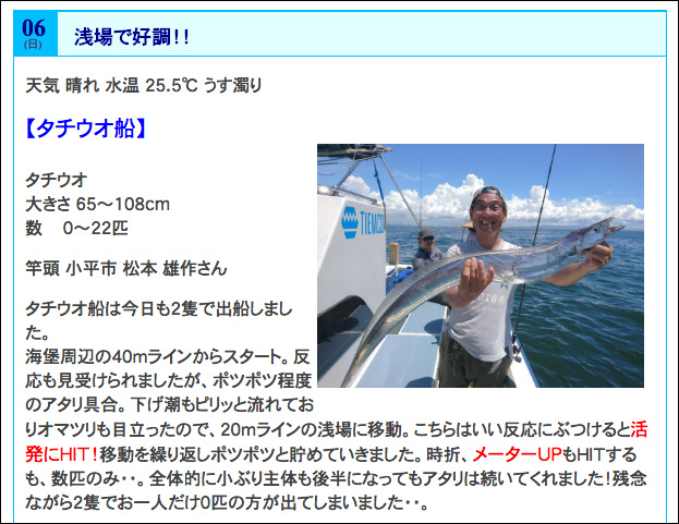 深川吉野屋さんの釣果情報フォト