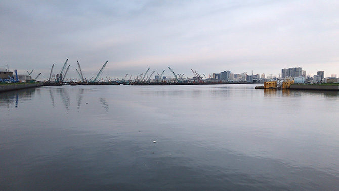 新木場千石橋から