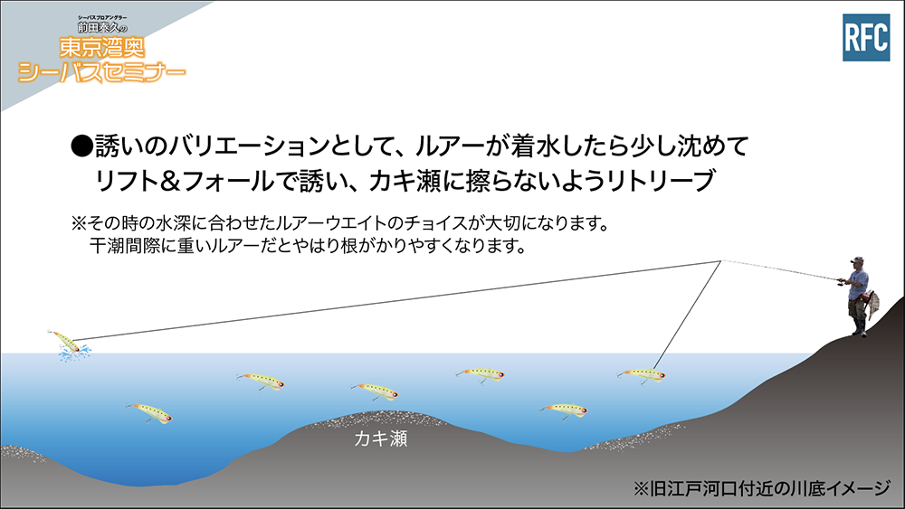 河川デイゲーム バイブレーションのリフト＆フォールの攻め方