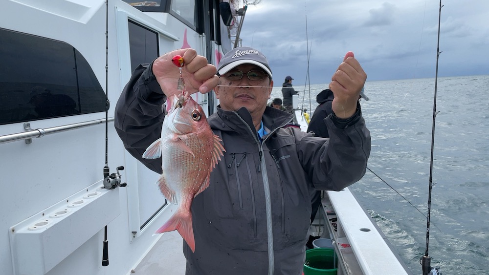 初のテンヤマダイゲット！