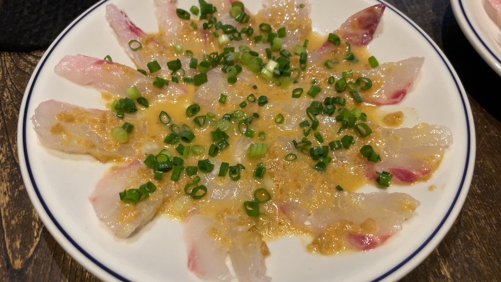 マダイのカルパッチョ