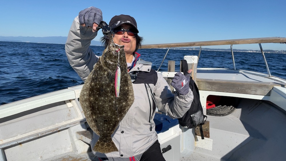 この日2枚目のヒラメゲット